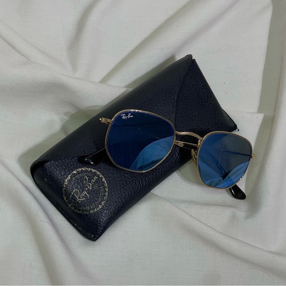 Hexagon blue rayban sunglasses unisex